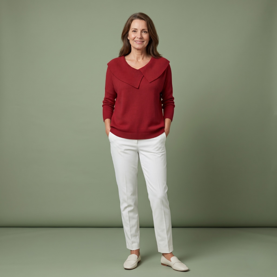 Lily™ | Sweater with Distinctive Collar