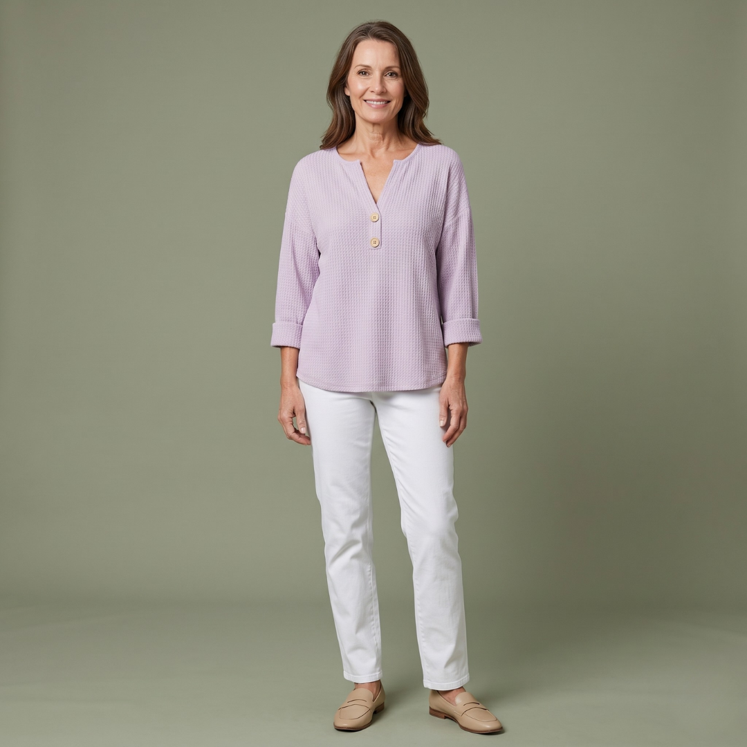 Chloe™ | Structural Sweater with Buttons