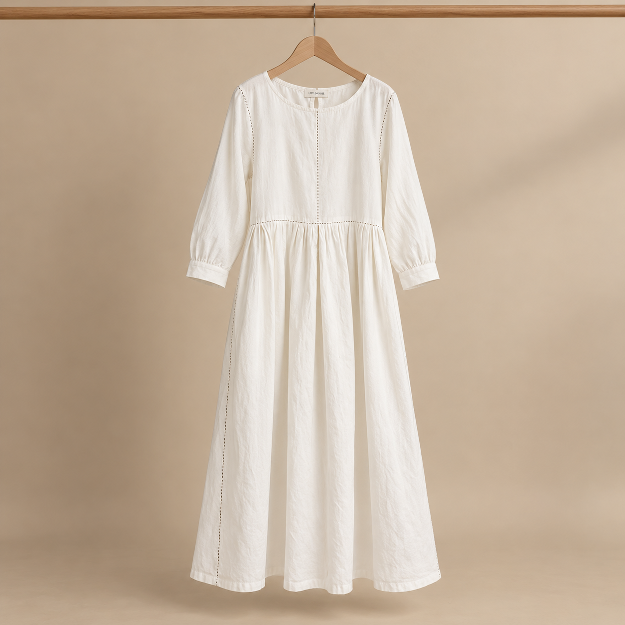 Little Rose™ - Vintage Denim Maxi Dress