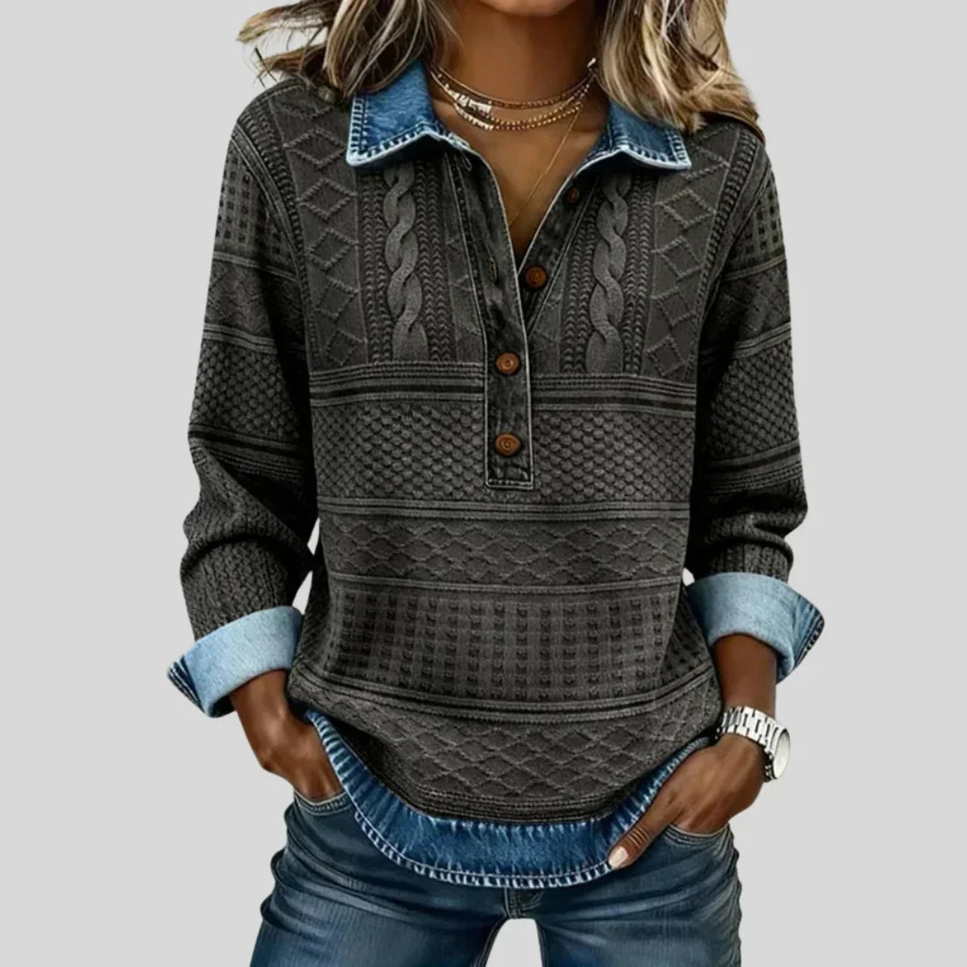 Daisy | Collared Knit Sweater