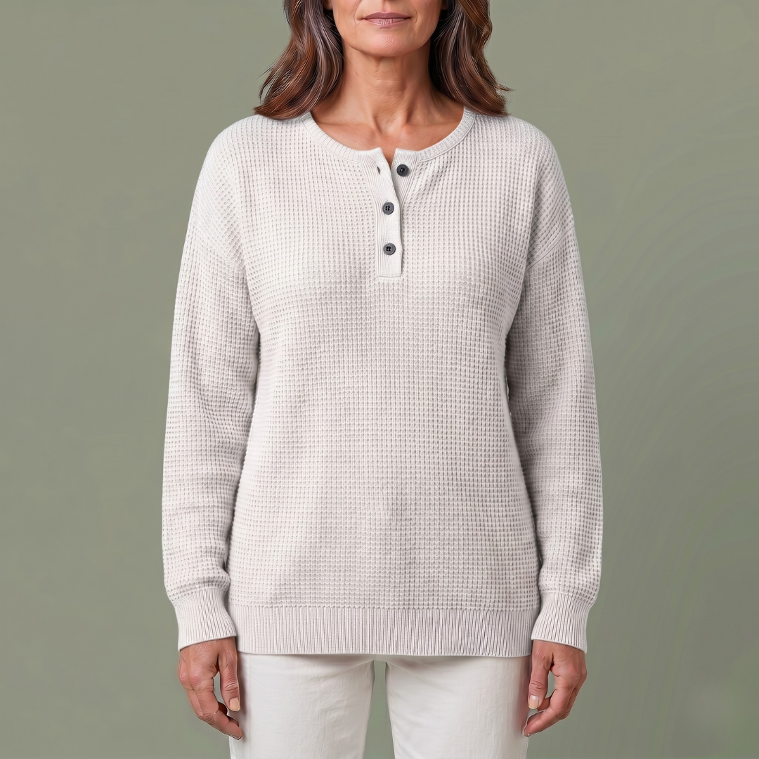 Aurelie™ | Relaxed Waffle Knit Jumper