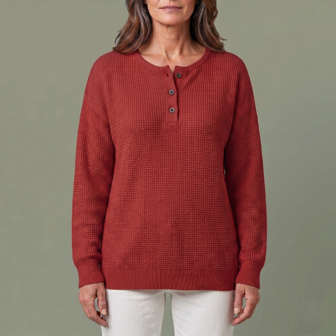 Aurelie™ | Relaxed Waffle Knit Jumper