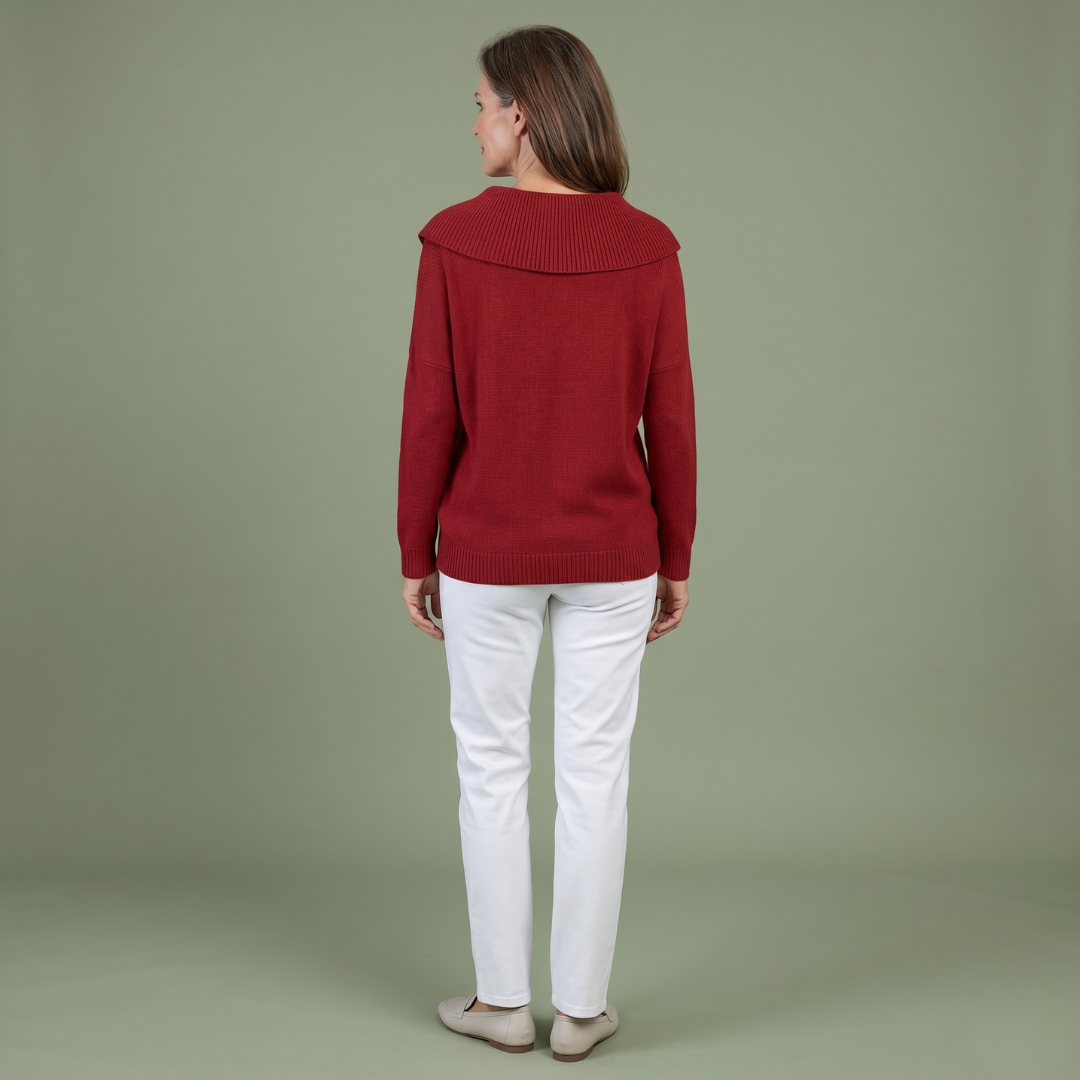 Lily™ | Sweater with Distinctive Collar