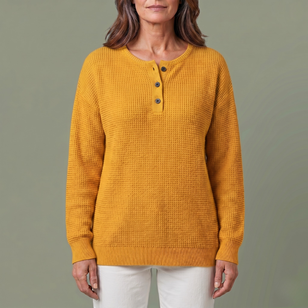 Aurelie™ | Relaxed Waffle Knit Jumper