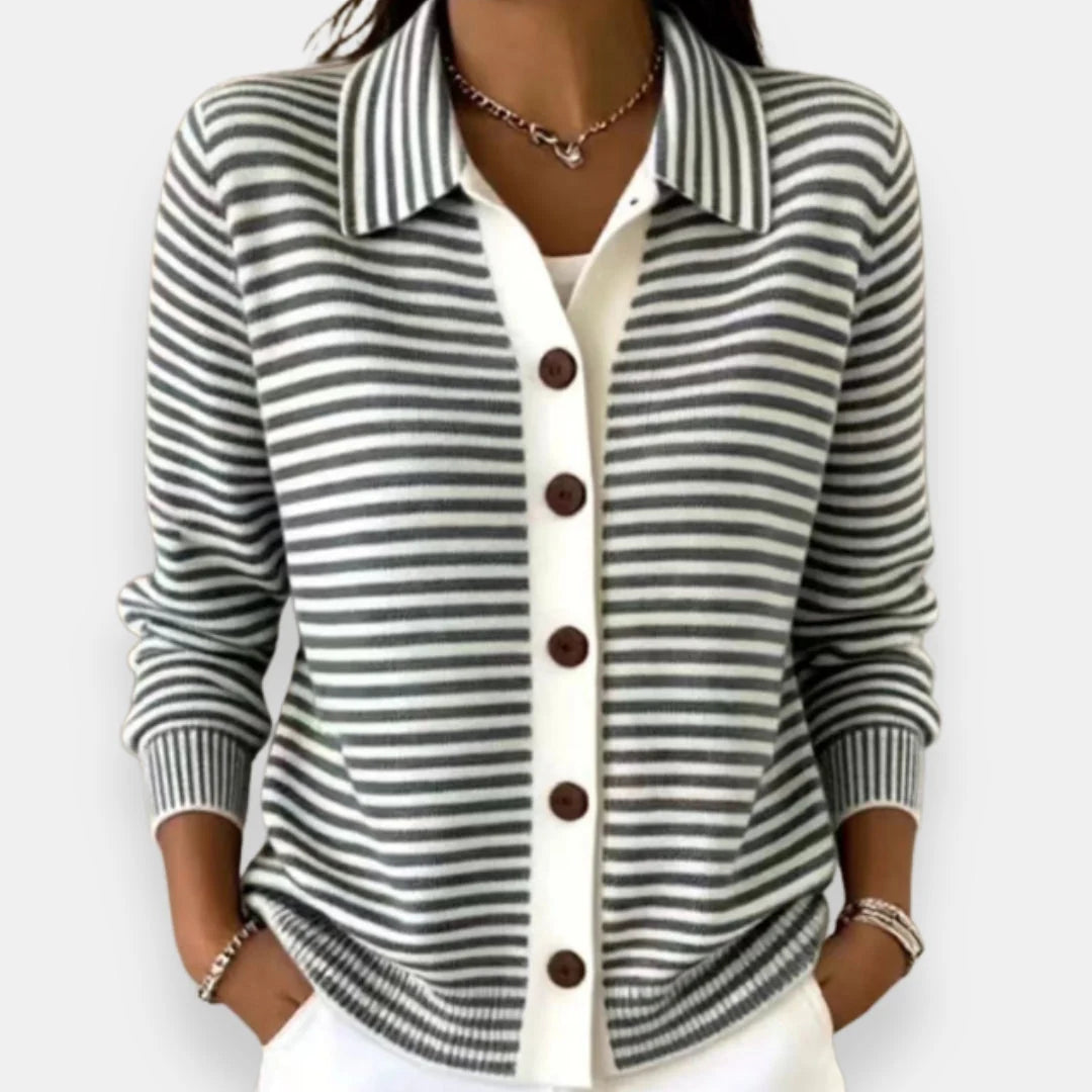 Elara™ Striped Cardigan