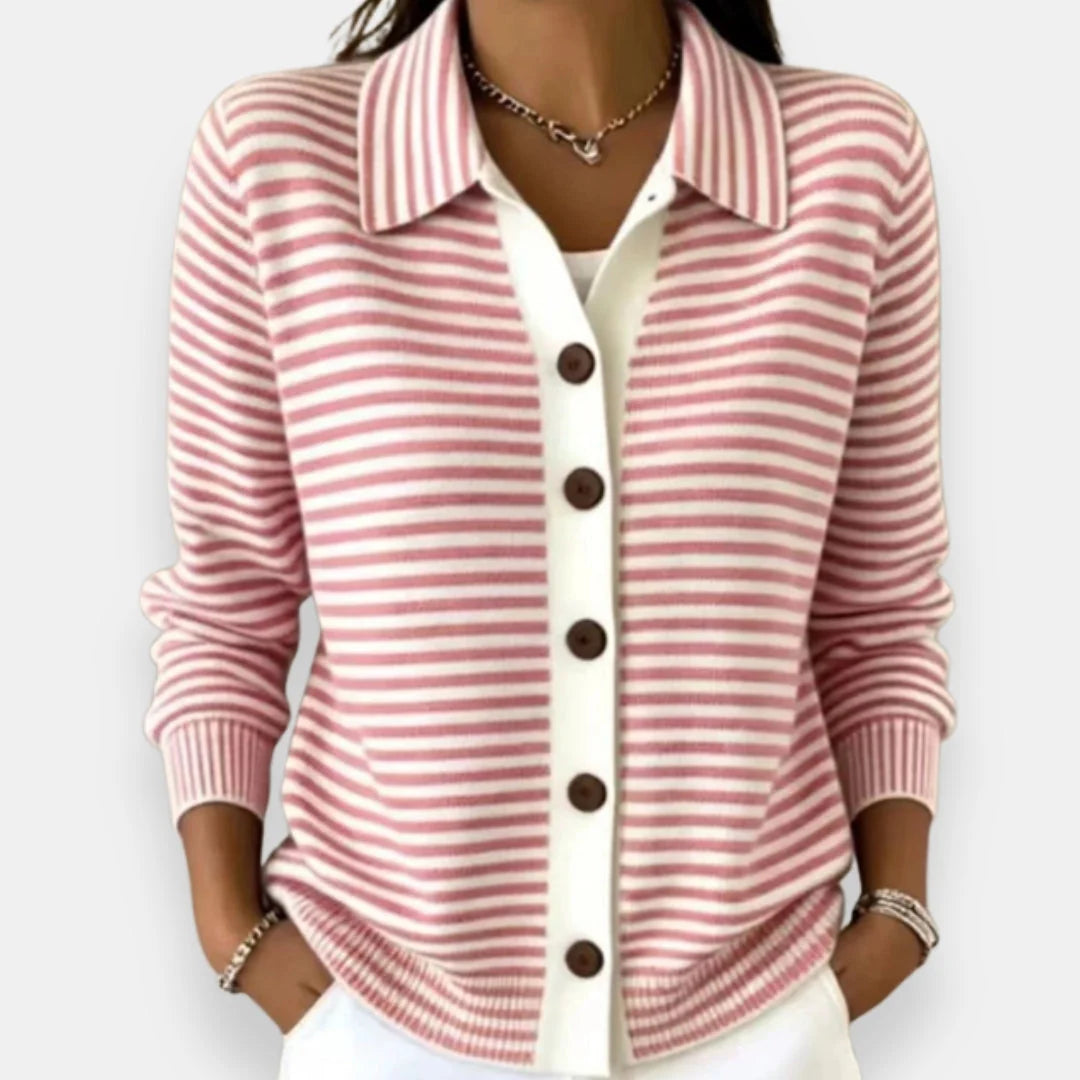 Elara™ Striped Cardigan