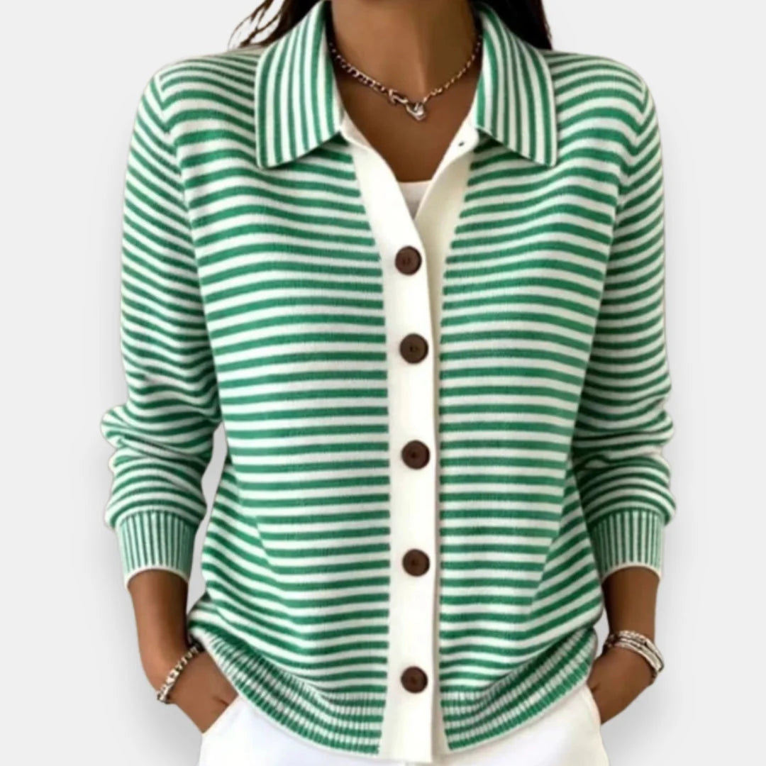 Elara™ Striped Cardigan