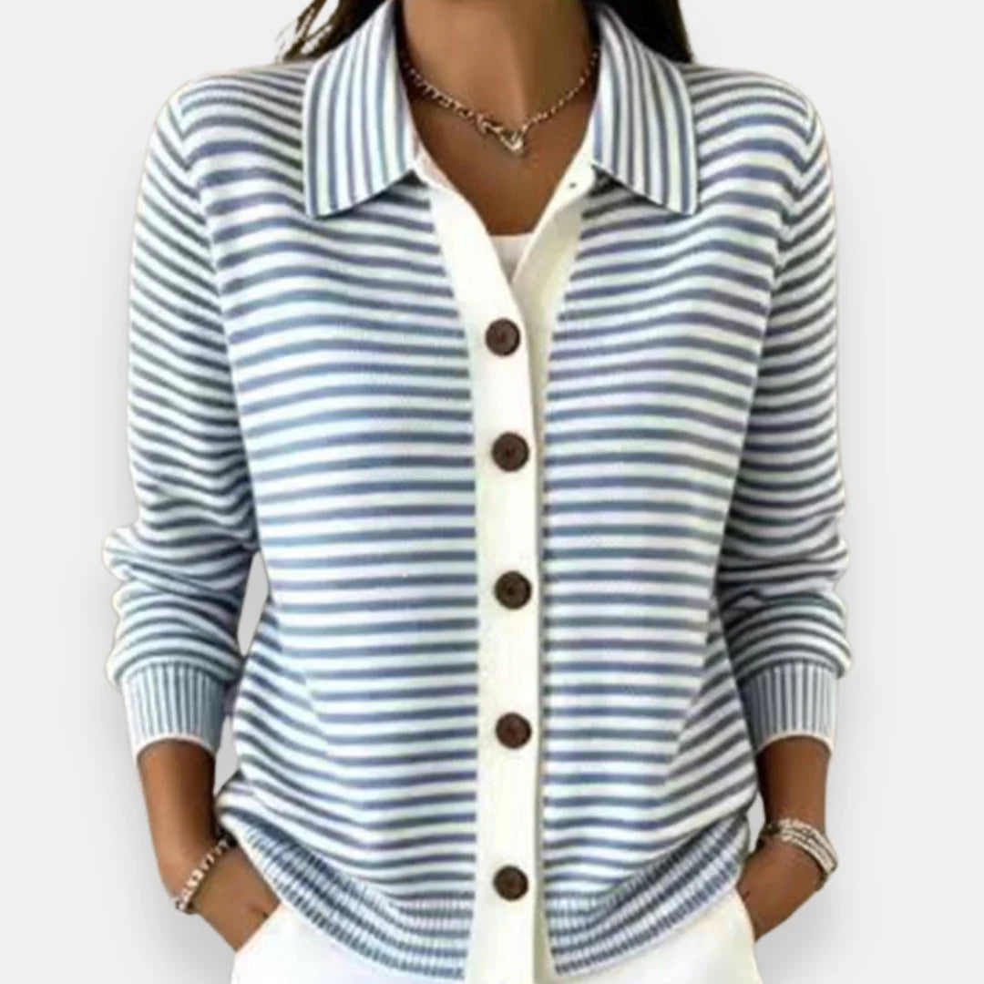 Elara™ Striped Cardigan