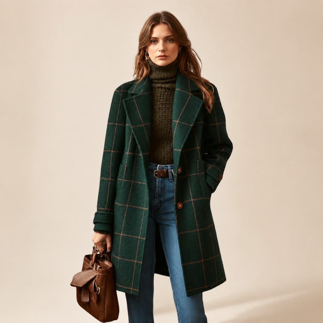 Elodie | Classic Check Autumn Coat