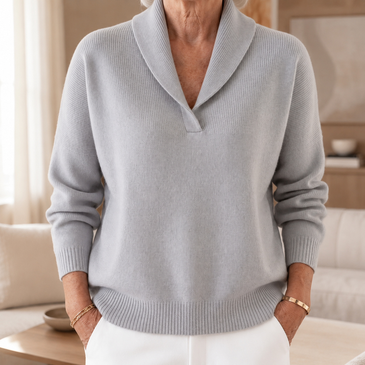 Margaret | The Forgiving-Fit V-Neck Sweater