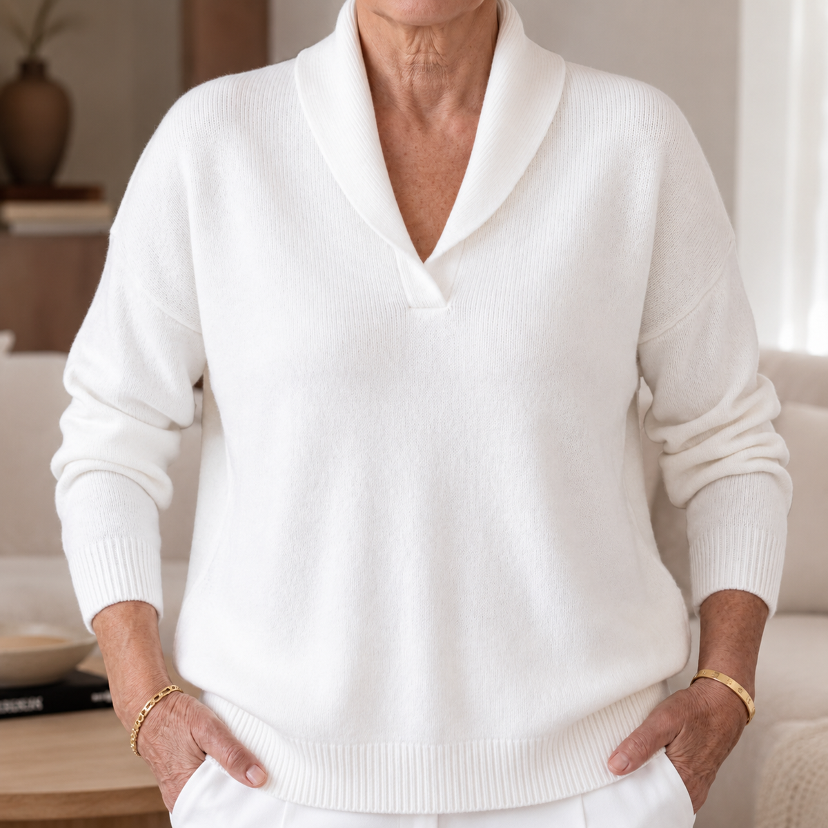 Margaret | The Forgiving-Fit V-Neck Sweater