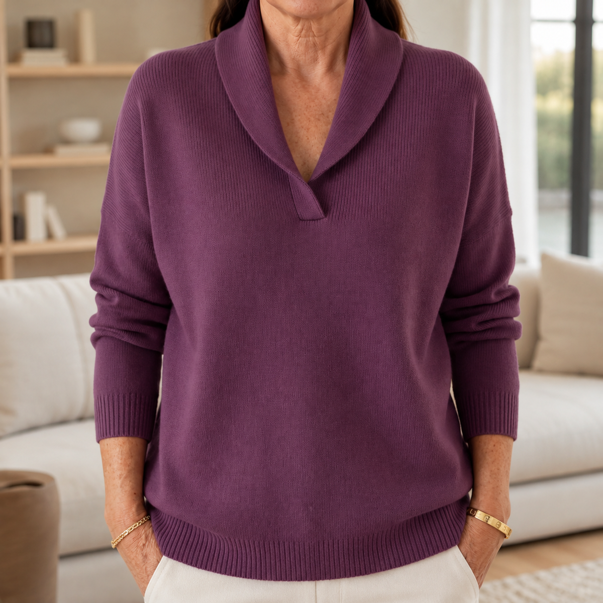 Margaret | The Forgiving-Fit V-Neck Sweater