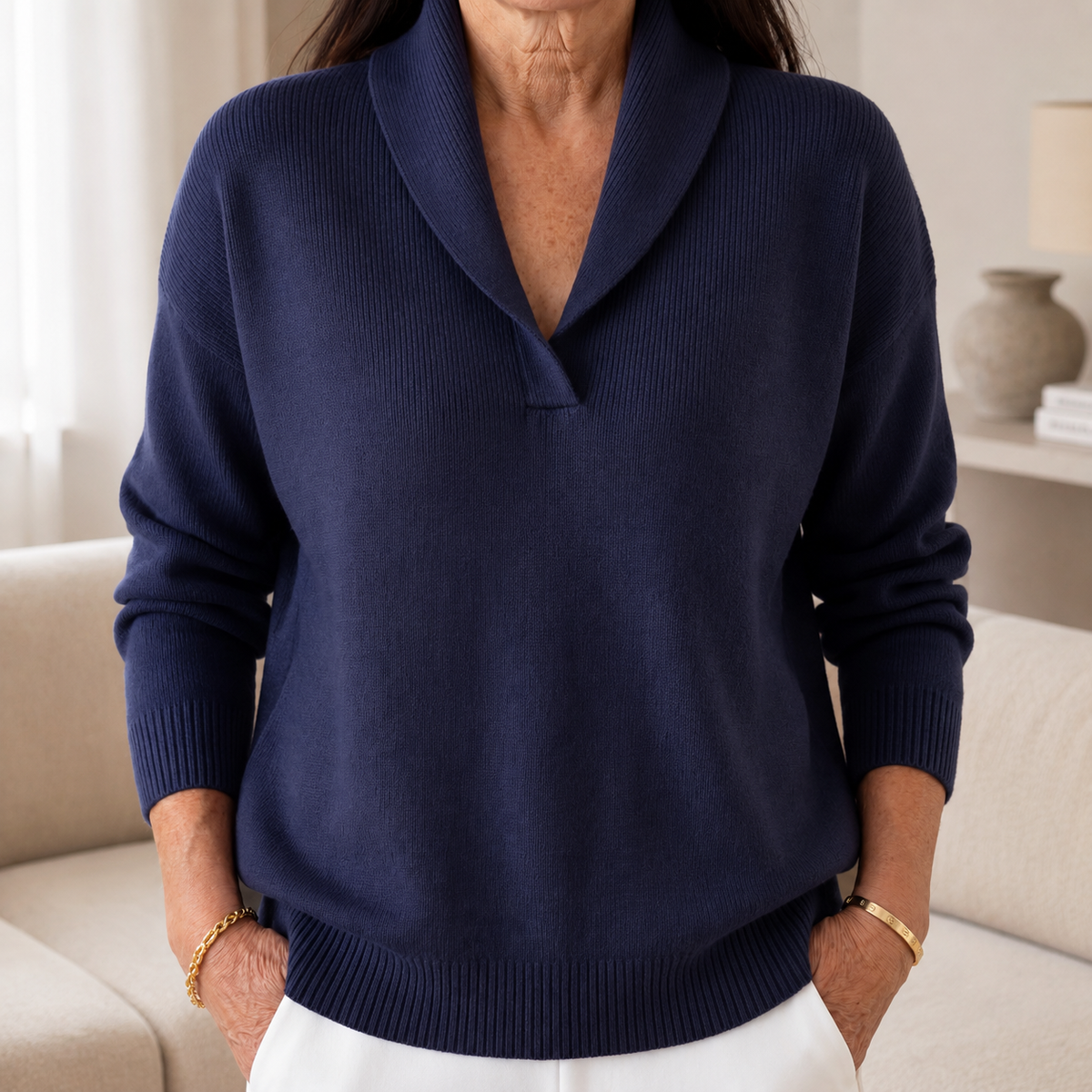 Margaret | The Forgiving-Fit V-Neck Sweater