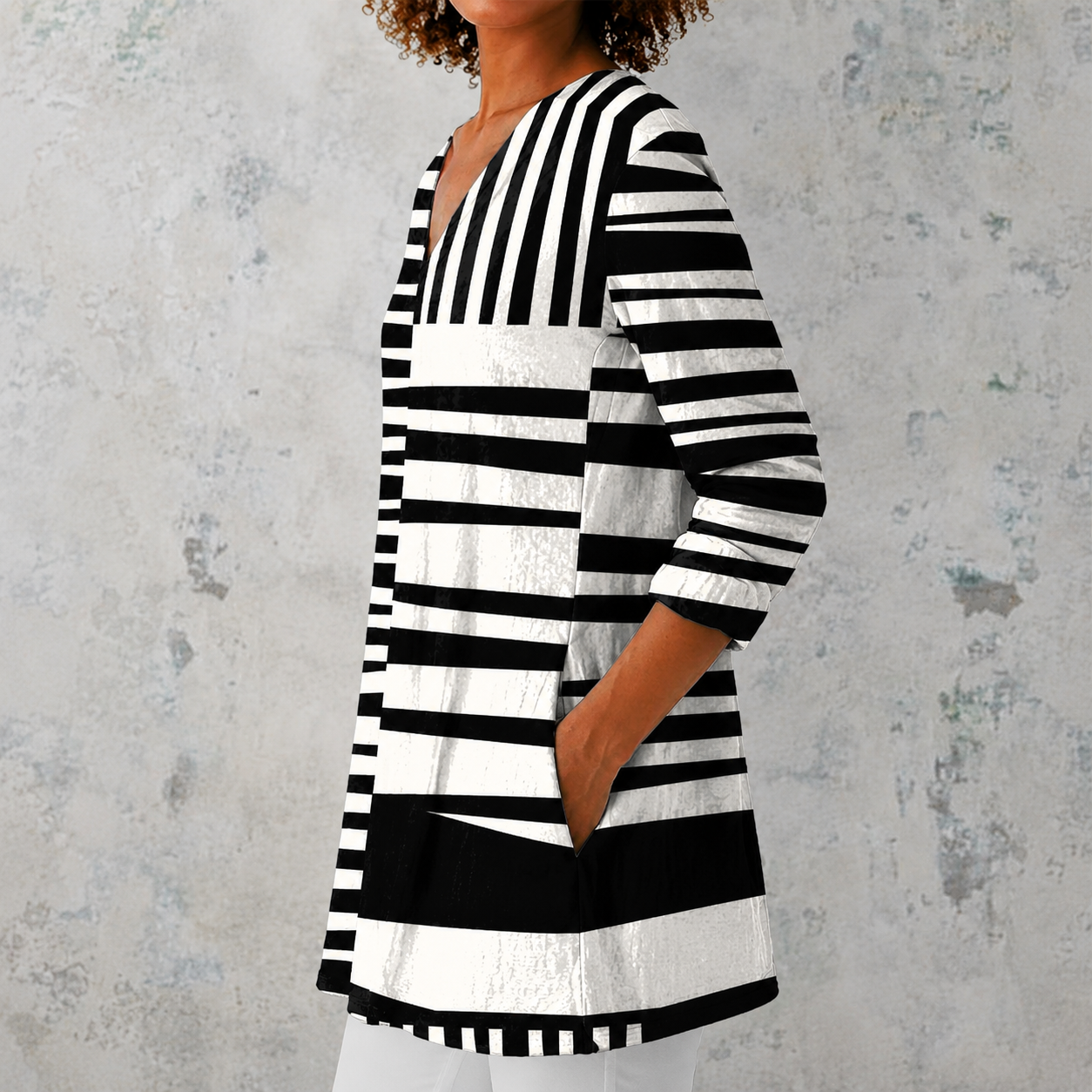 Sophie | Long Blouse with V-Neck