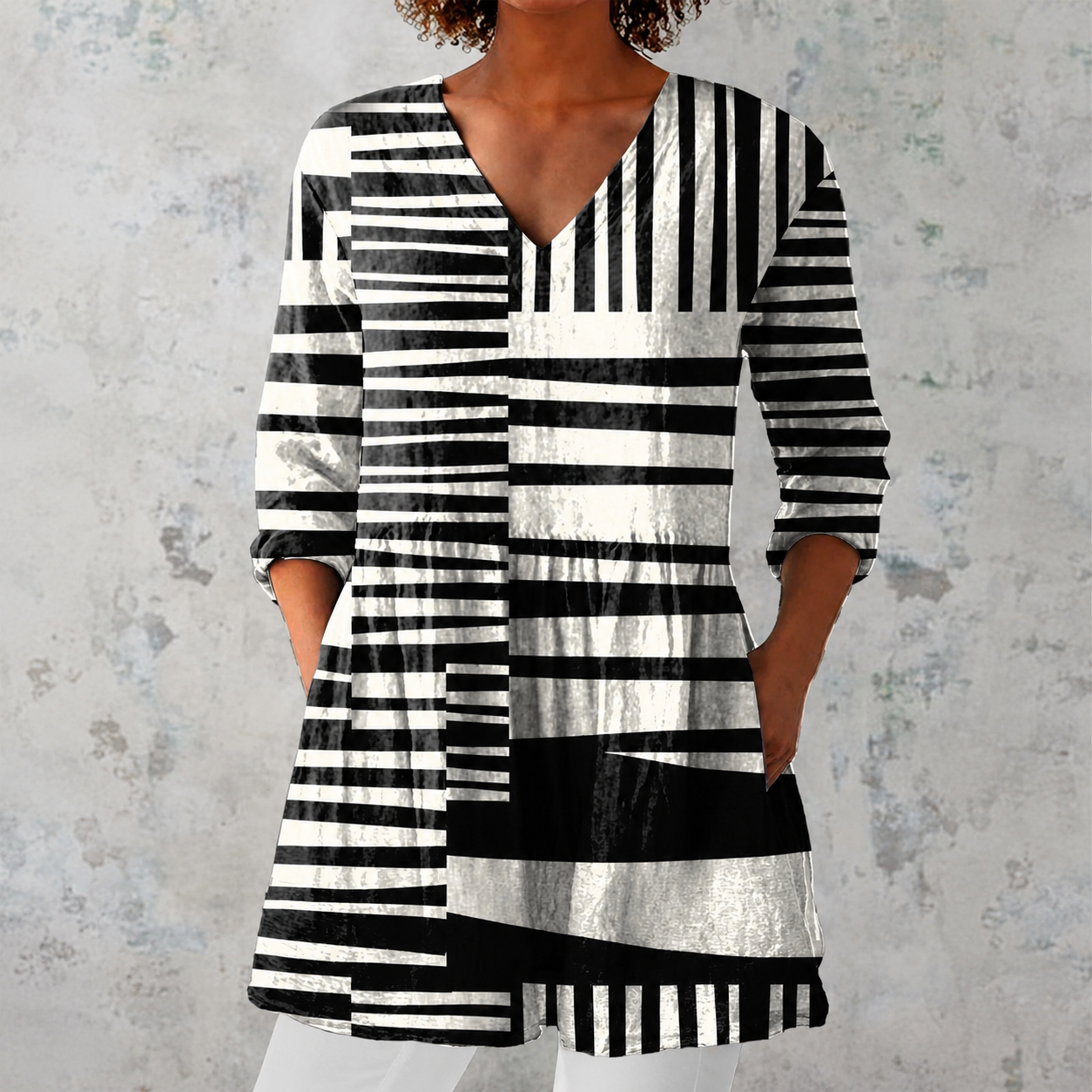 Sophie | Long Blouse with V-Neck