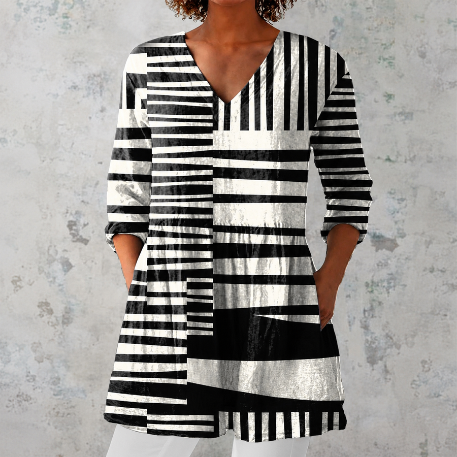 Sophie | Long Blouse with V-Neck