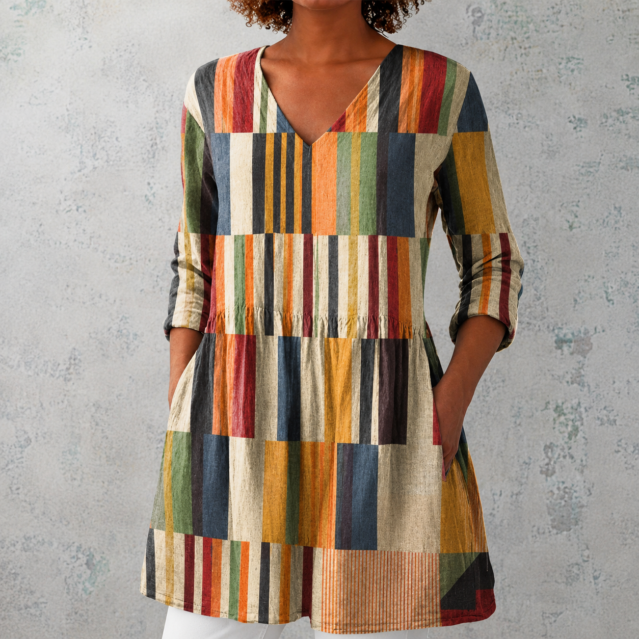 Chloe | Long Blouse with V-Neck