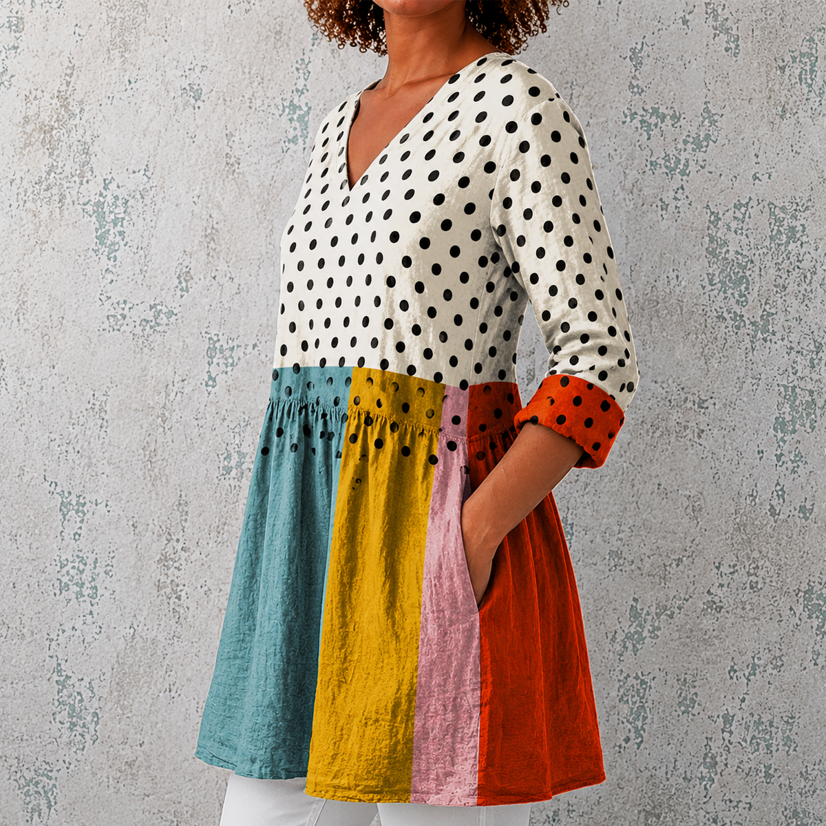 Valerie | Long Blouse with V-Neck