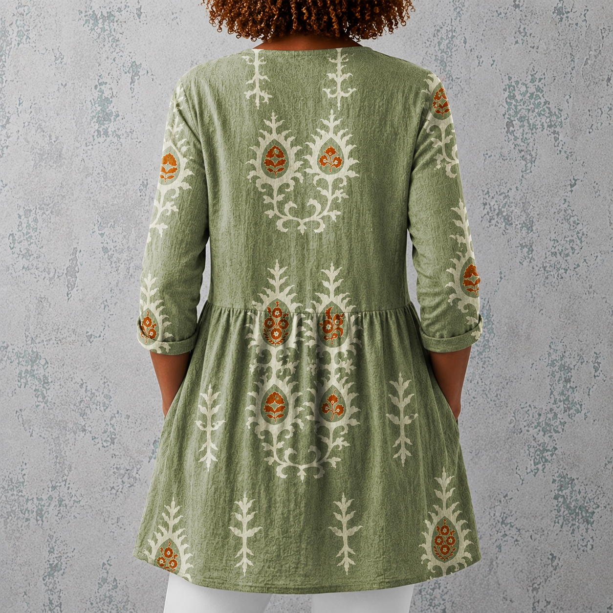 Elise | Long Blouse with V-Neck