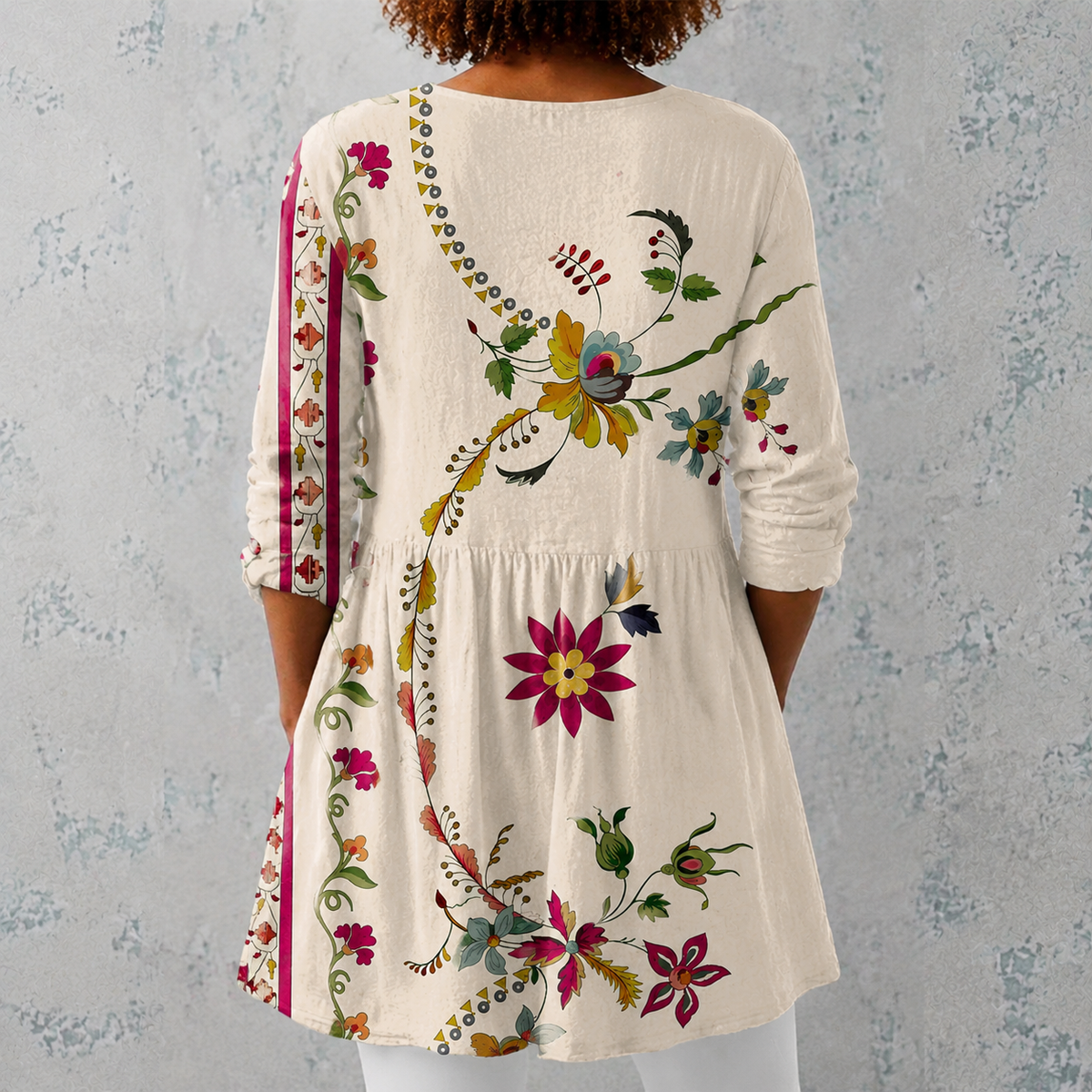 Clara | Long Blouse with V-Neck