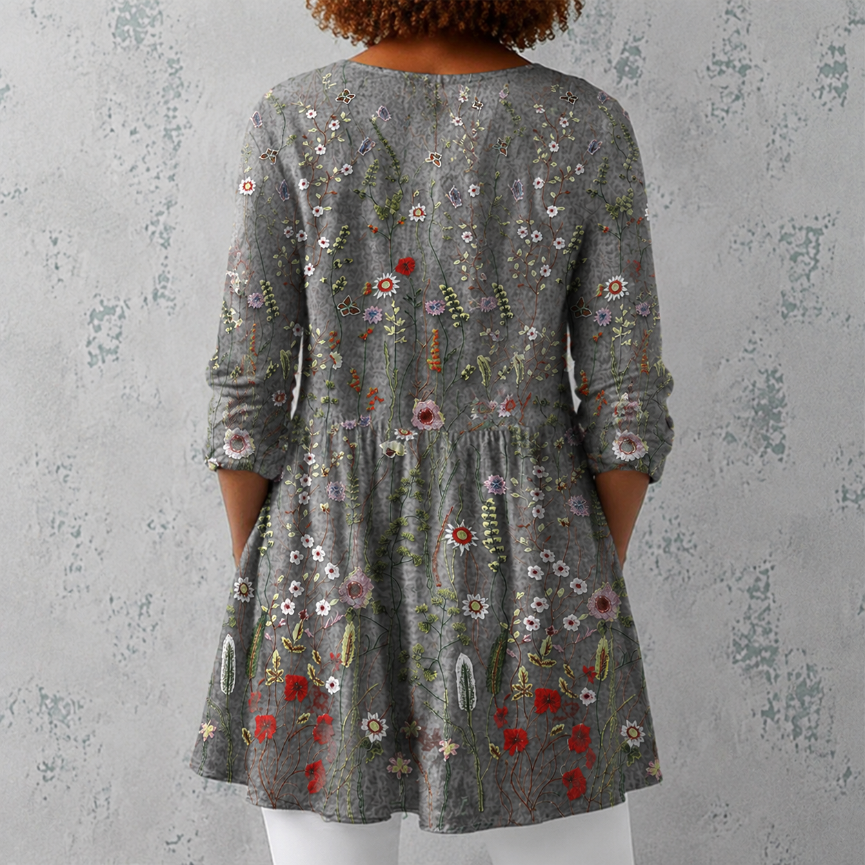 Amelie | Long Blouse with V-Neck