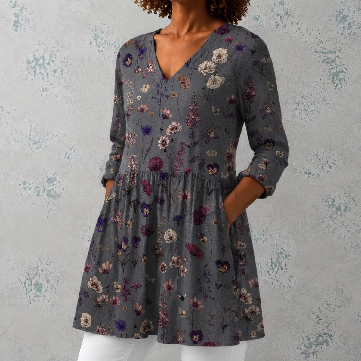 Audrey | Long Sleeve Blouse with V-Neck