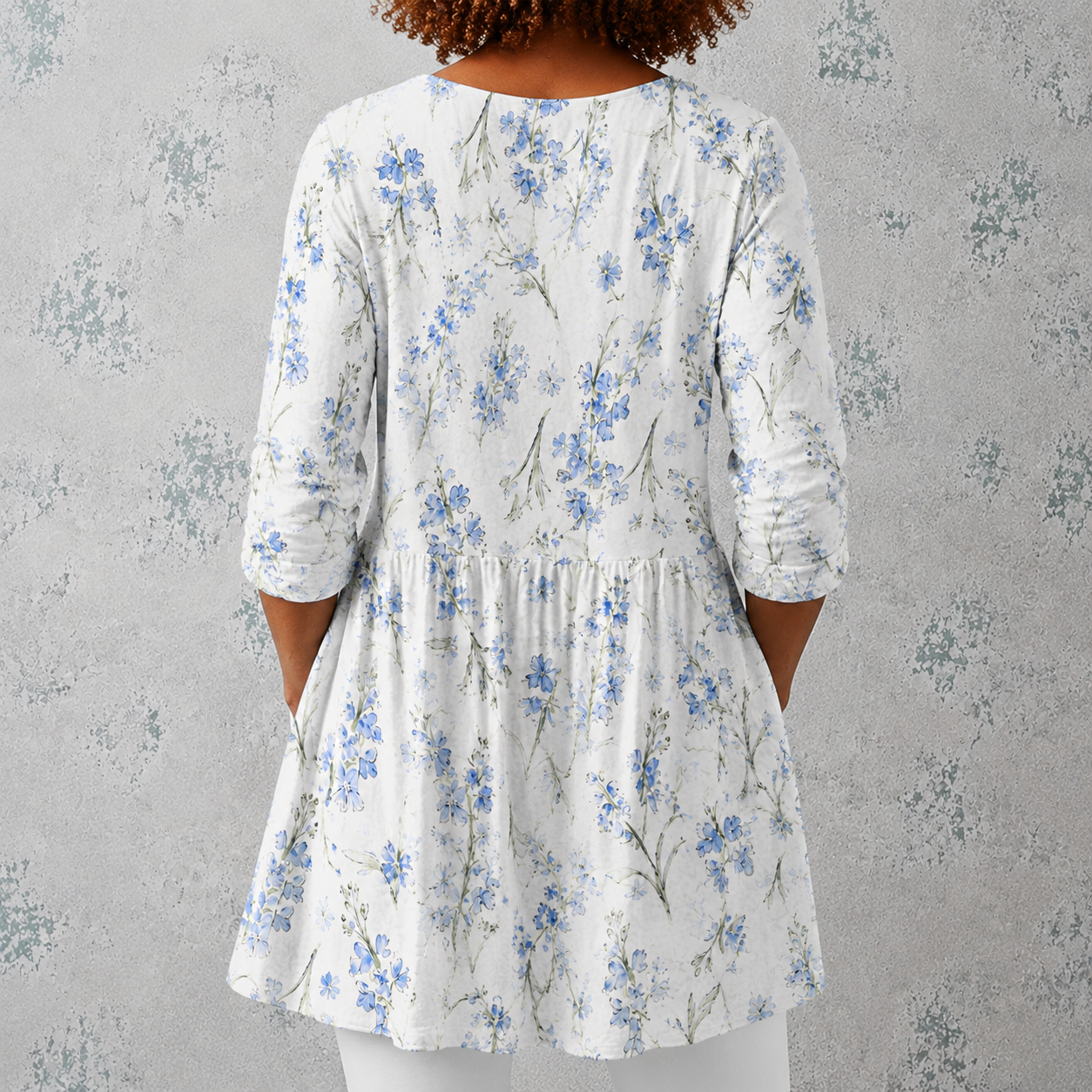 Jeanne | Long Blouse with V-Neck