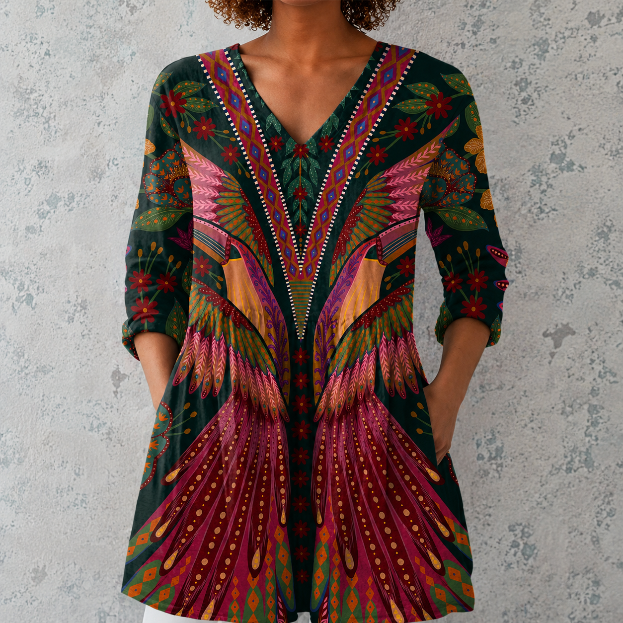 Manon | Long Blouse with V-Neck