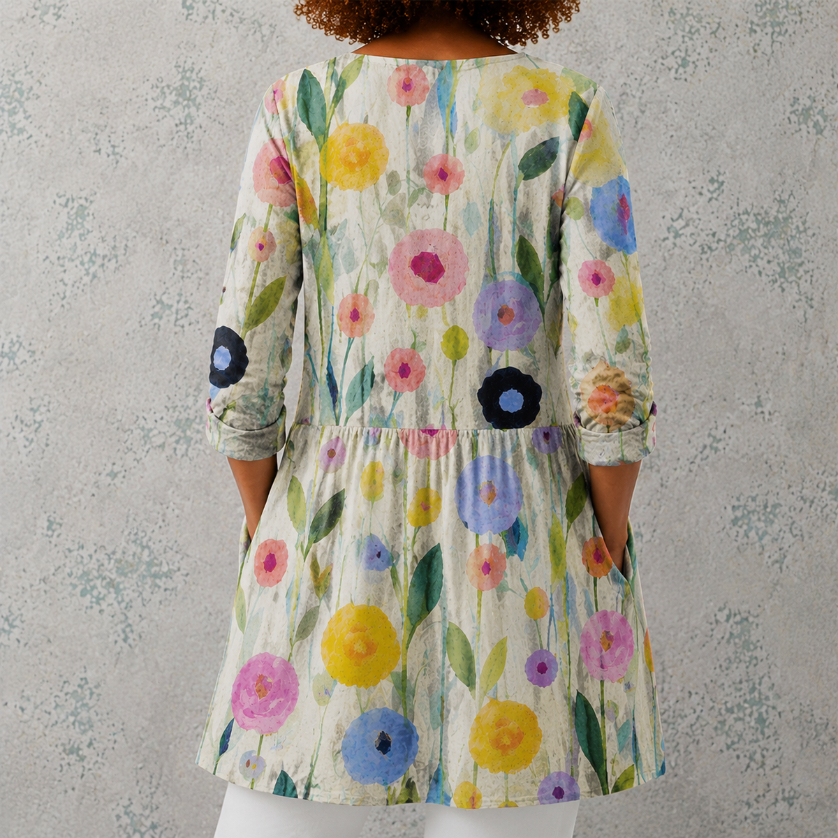 Louise | Long Blouse with V-Neck