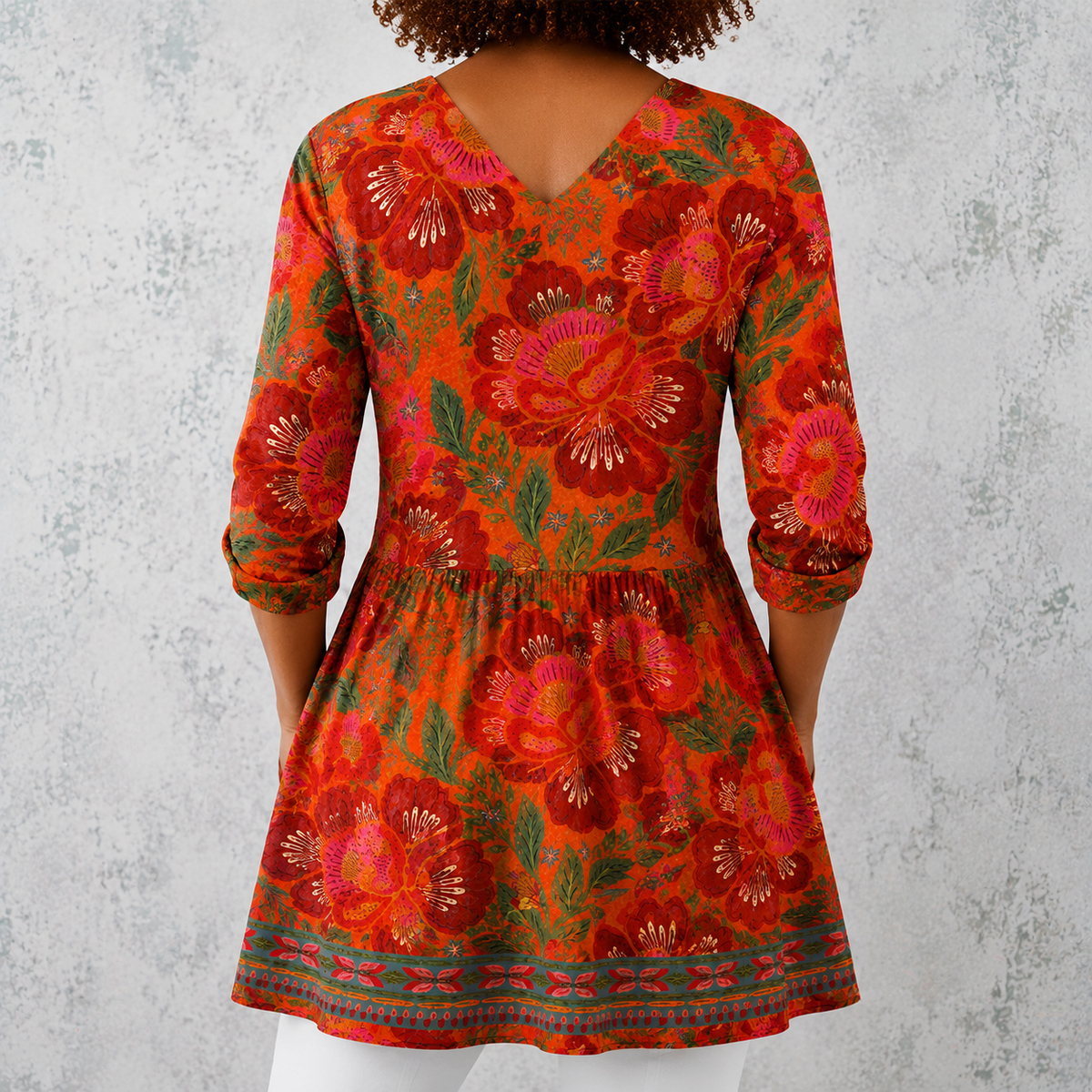 Marion | Long Blouse with V-Neck