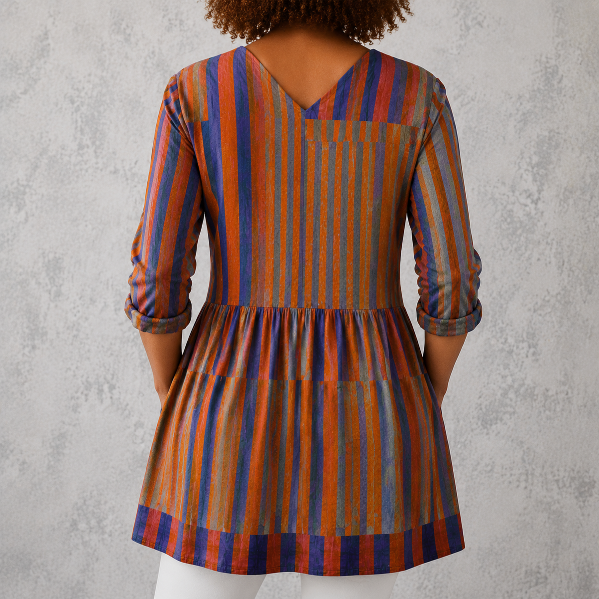 Nadia | Long Blouse with V-Neck