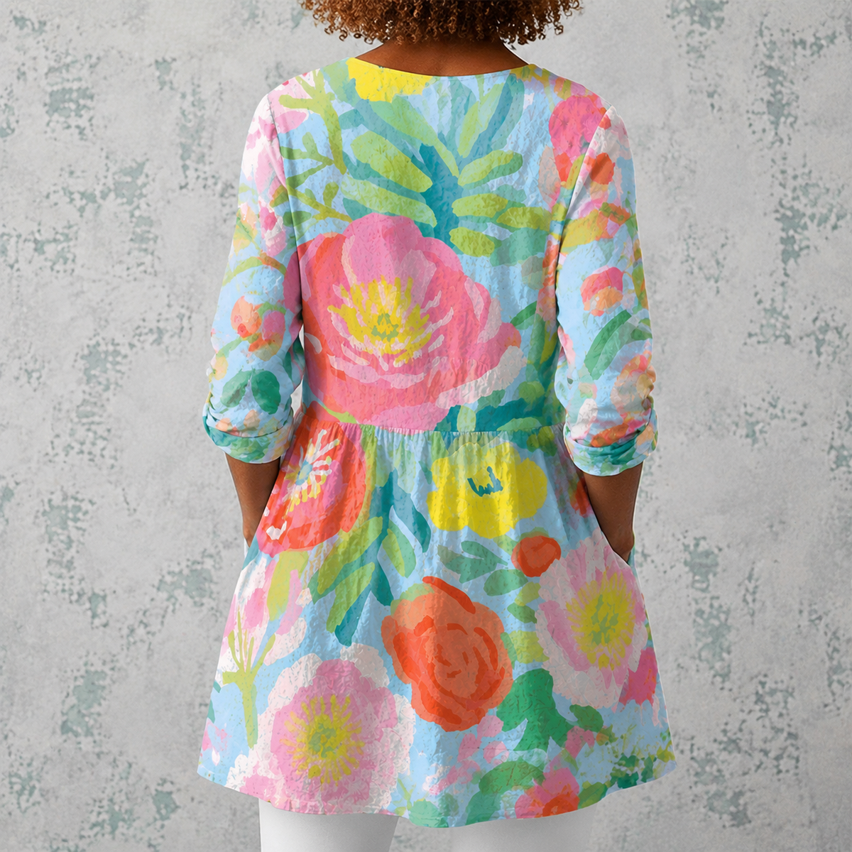 Helene | Long Blouse with V-Neck