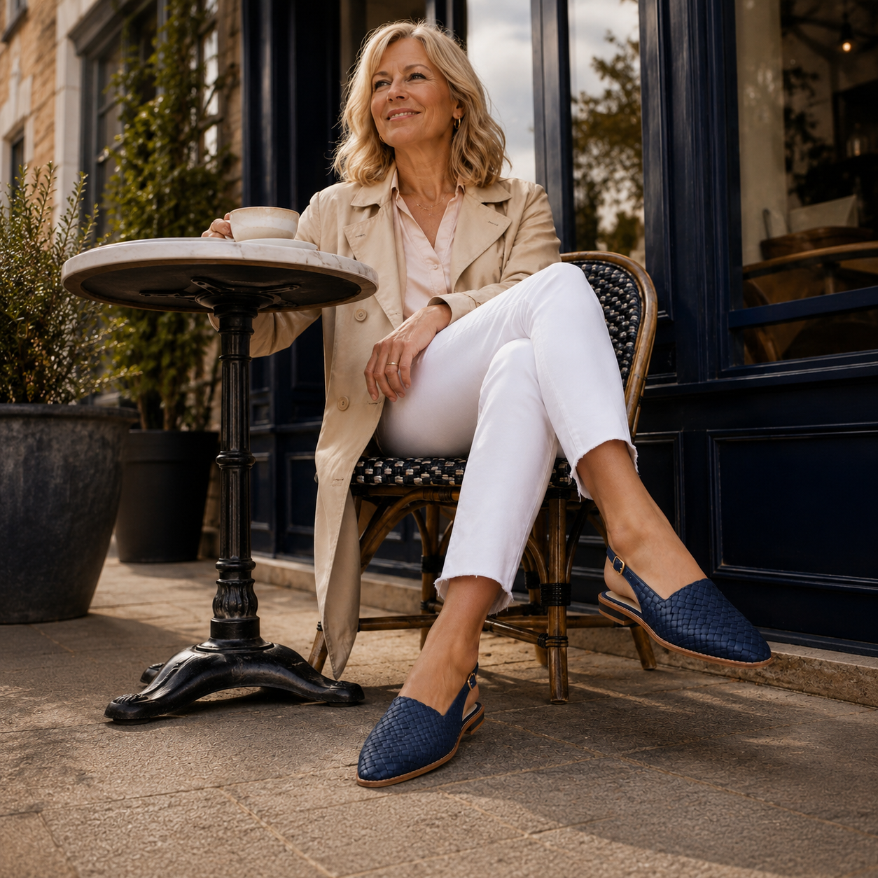 Aurora | Woven Slingback Loafer