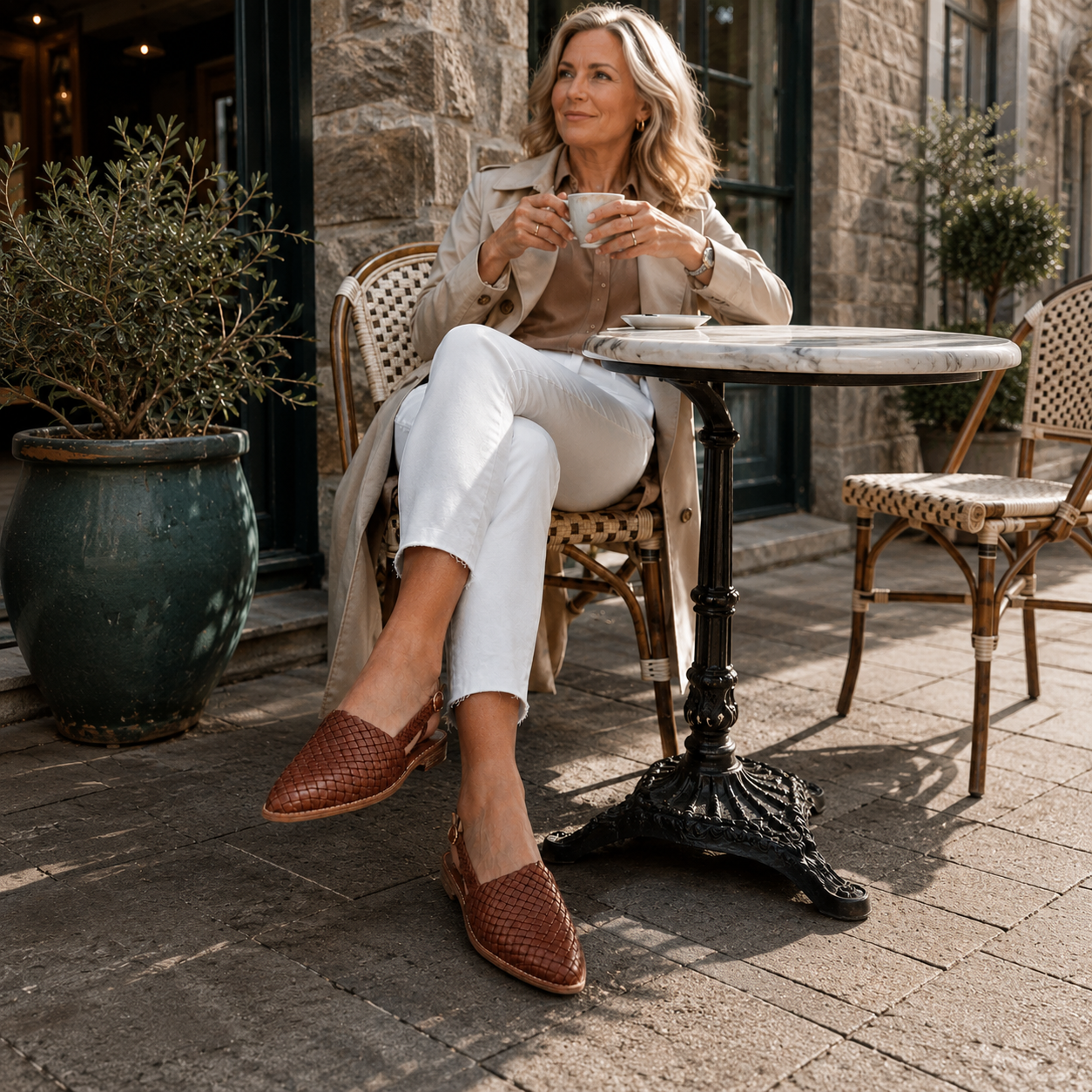 Aurora | Woven Slingback Loafer