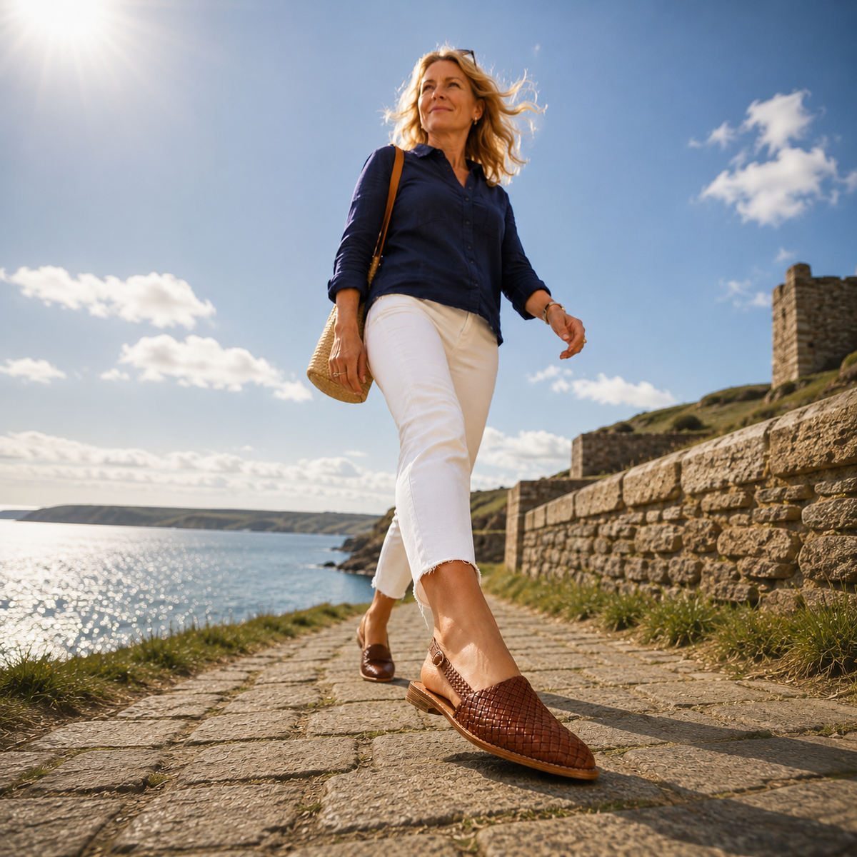 Aurora | Woven Slingback Loafer