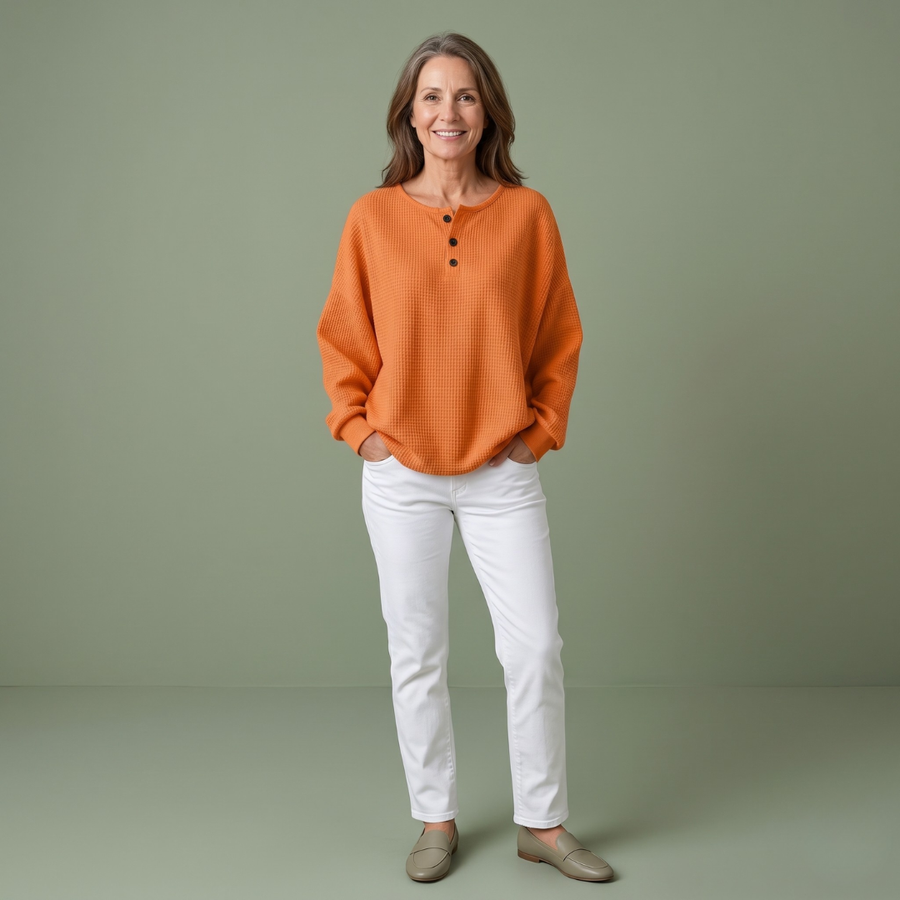Aurelie™ | Relaxed Waffle Knit Jumper