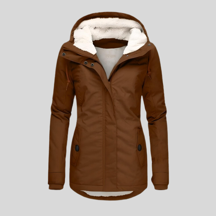 Teresa – Long Waterproof Winter Coat with Hood & Lining