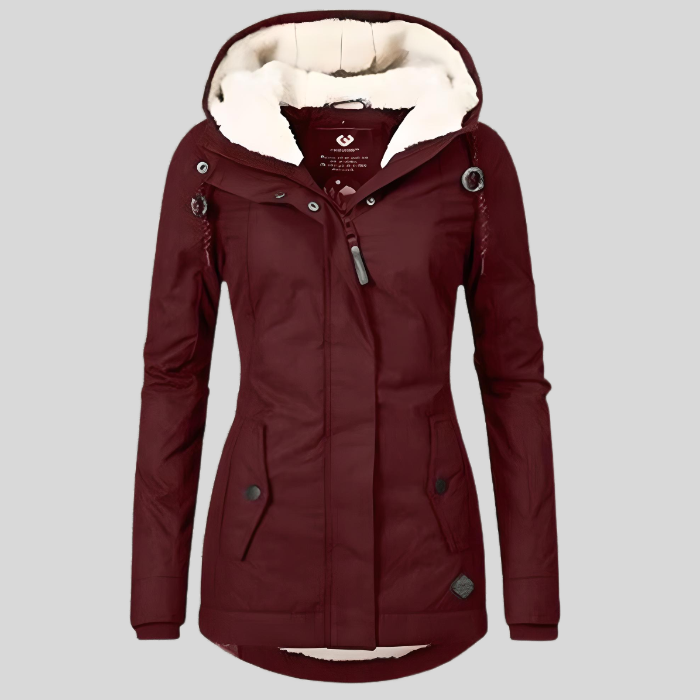 Teresa – Long Waterproof Winter Coat with Hood & Lining