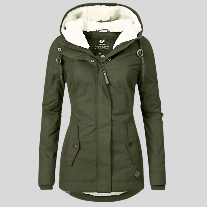 Teresa – Long Waterproof Winter Coat with Hood & Lining
