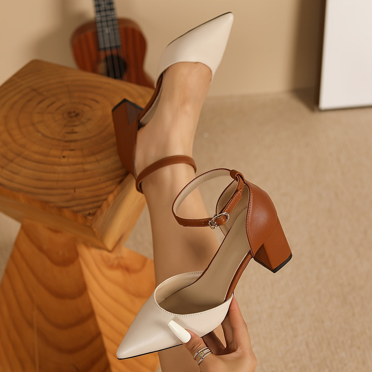 Marielle™ | Two-Tone Strappy Heels